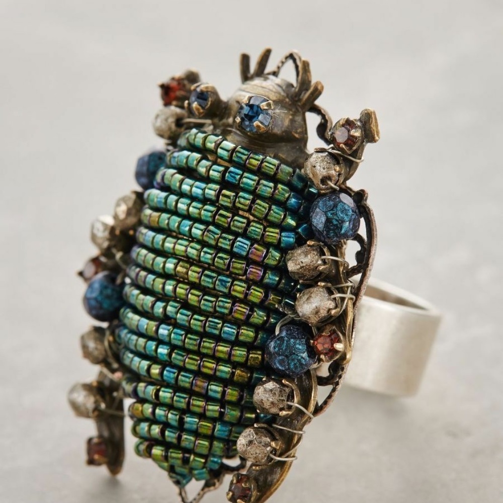 Miriam Haskell Neonchila Bug Ring